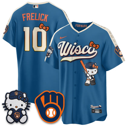 Milwaukee Brewers Meow KT Night Vapor Limited Jersey - Stitched