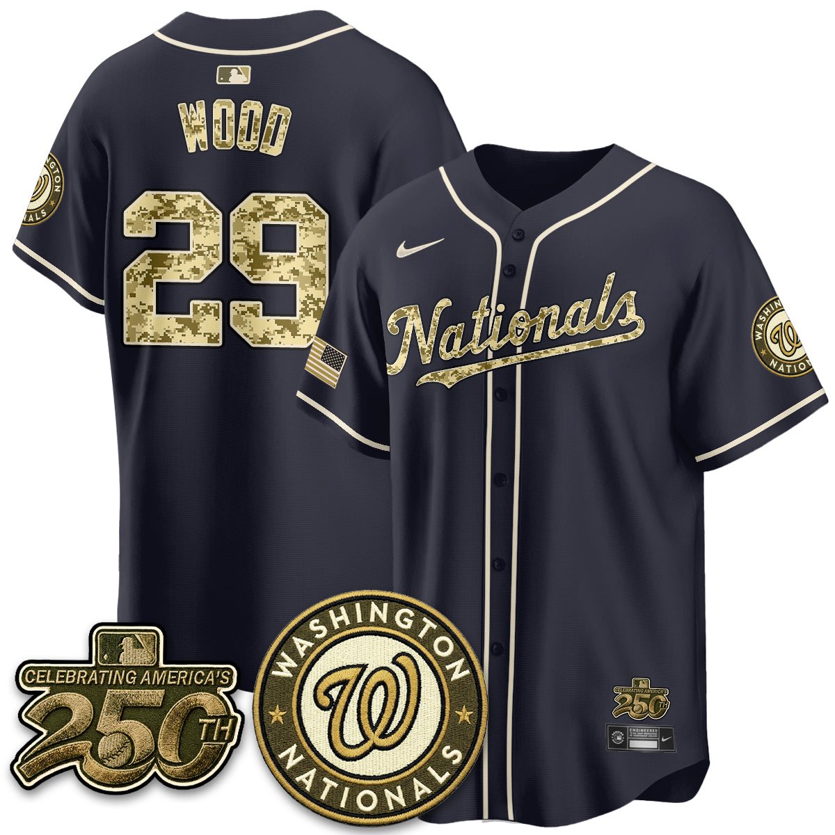 Washington Nationals Armed Force Day 2026 Vapor Limited Jersey - Stitched
