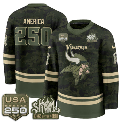 MIN 2026 Salute To Service Edition Hockey Jersey - Printed