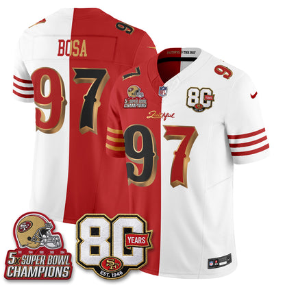 San Francisco 49ers Rivalries Split Edition Vapor Jersey - Stitched
