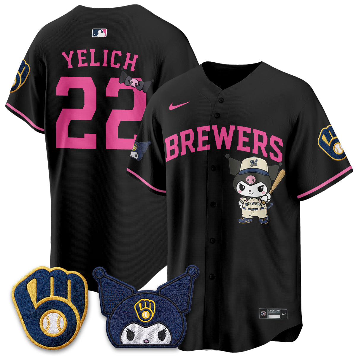 Milwaukee Brewers x  KRM Edition Vapor Jersey - Stitched
