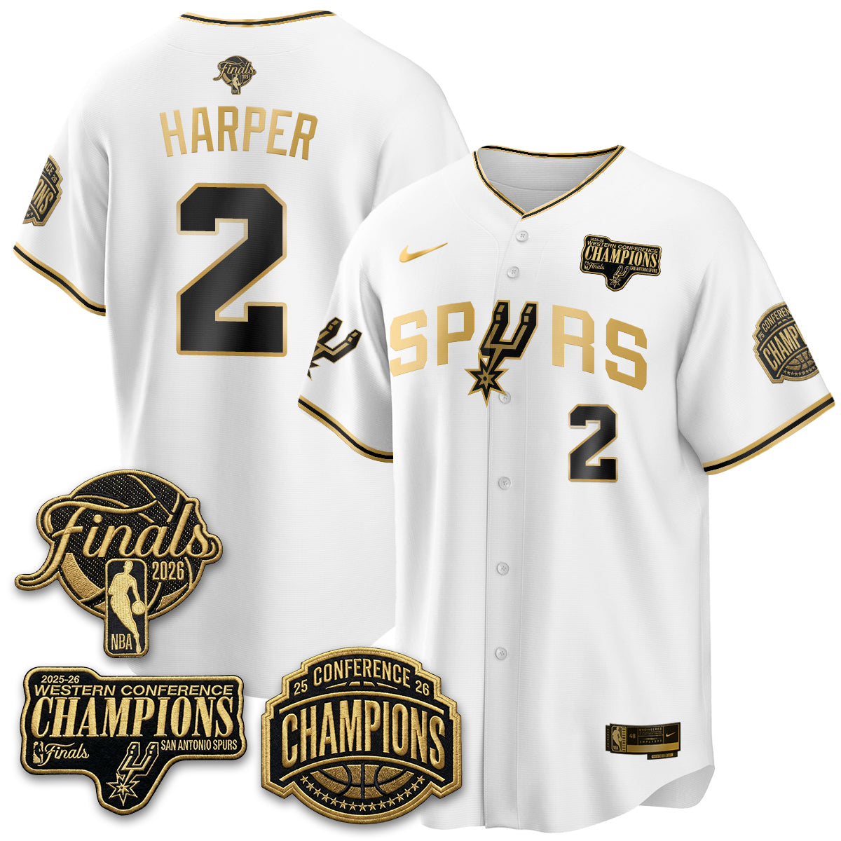San Antonio Spurs 2026 Basketball Finals Vapor Special Jersey - Stitched