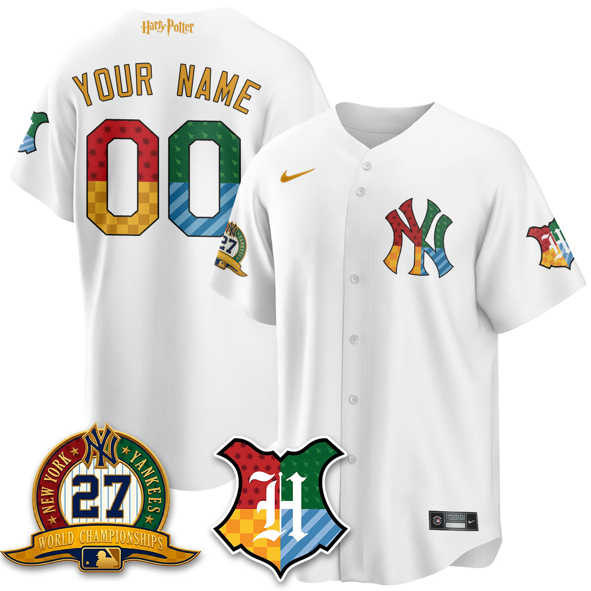 New York Yankees x "The Lightning Bolt Wizard" Edition Vapor Custom Jersey- Stitched