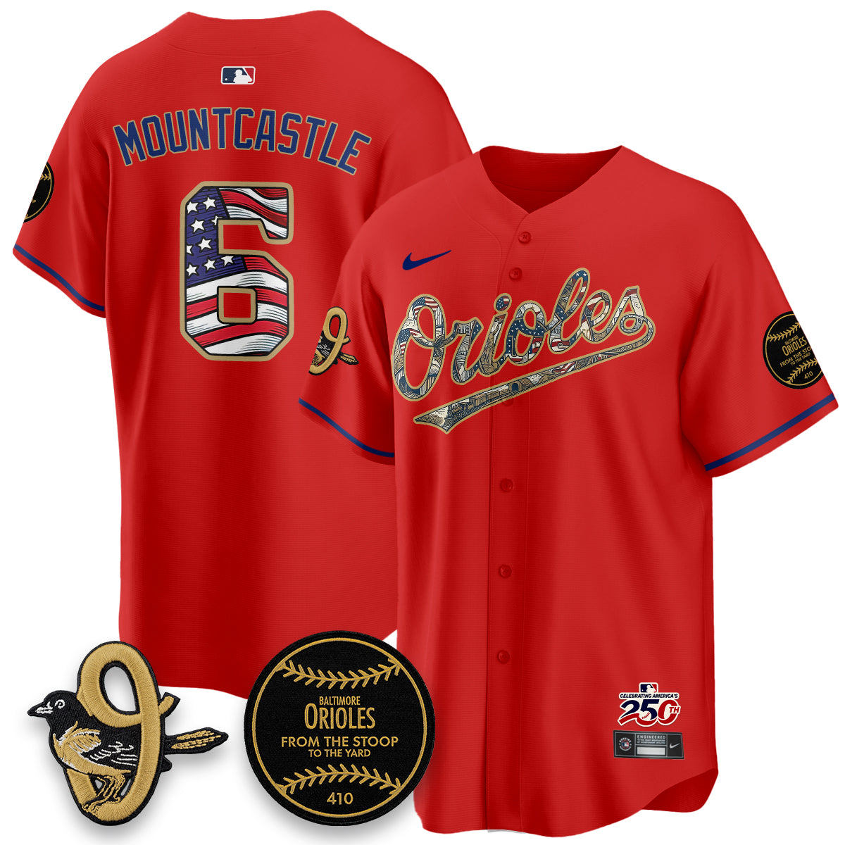 Baltimore Orioles 2026 Independence Day USA Vapor Limited Jersey - Stitched