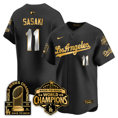 LAD Gold Collection Vapor Limited Jersey - 9x & B2B Champs - All Stitched