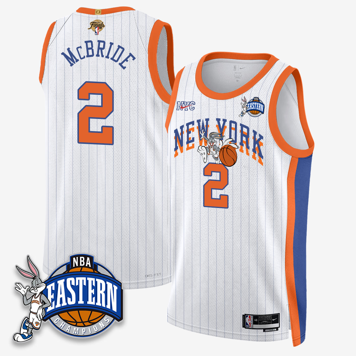 New York Knicks 2026 NBA Finals x Bunny Vapor Jersey - Stitched