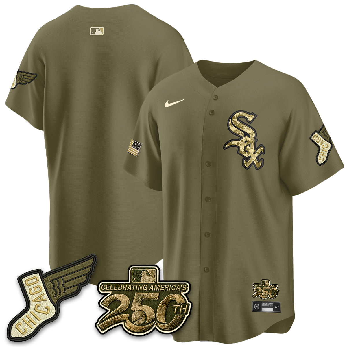 Chicago White Sox Armed Force Day 2026 Vapor Limited Jersey - Stitched