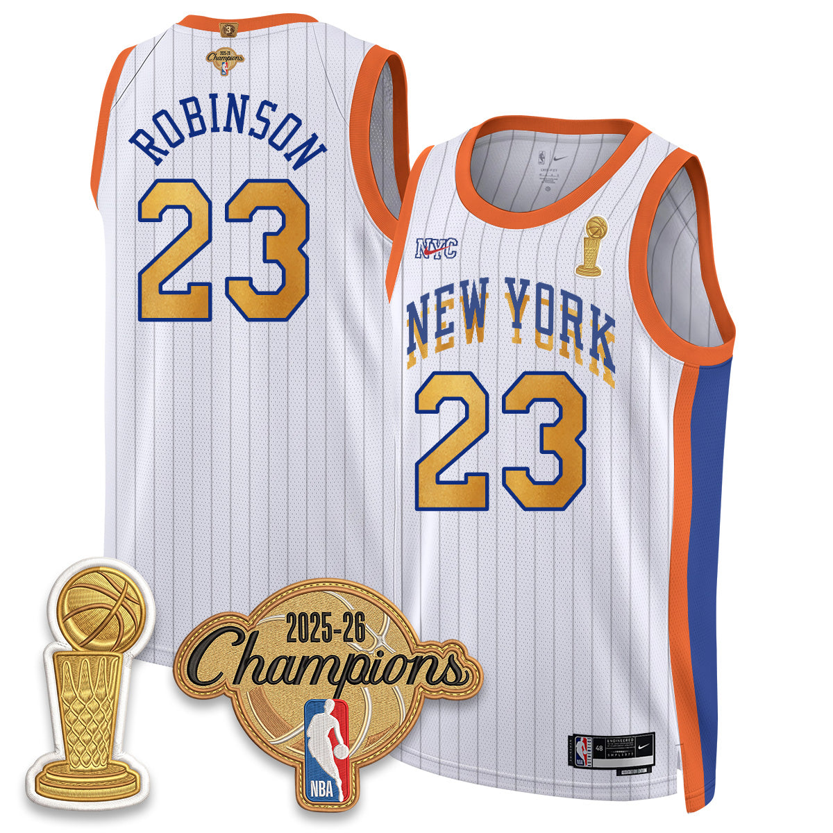New York Knicks Champions Night Vapor Jersey - Stitched-NQD