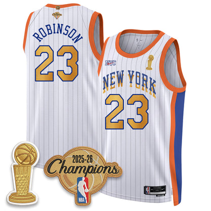 New York Knicks Champions Night Vapor Jersey - Stitched-NQD