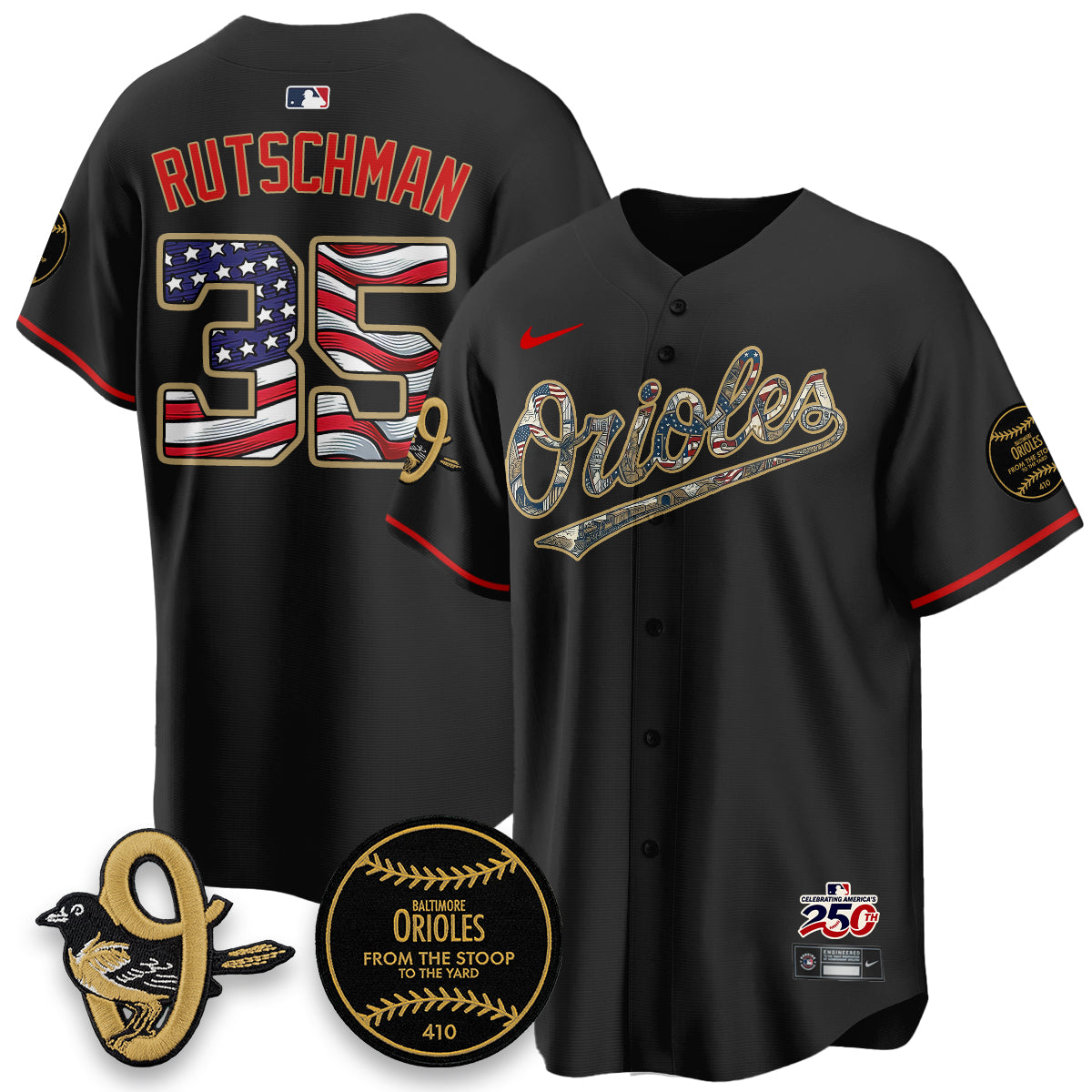Baltimore Orioles 2026 Independence Day USA Vapor Limited Jersey - Stitched