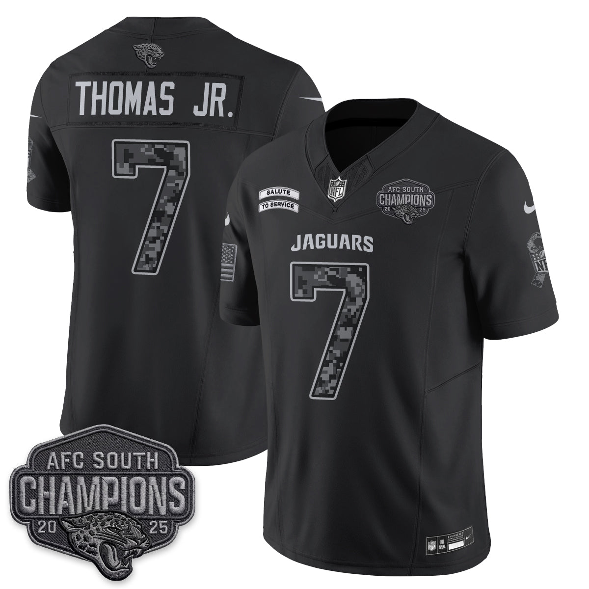 Jacksonville Jaguars 2026 Salute to Service V2 Vapor Jersey - Stitched