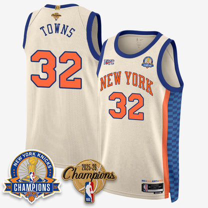 New York Knicks 2026 Basketball Champions Gold Edition Vapor Jersey- Stitched