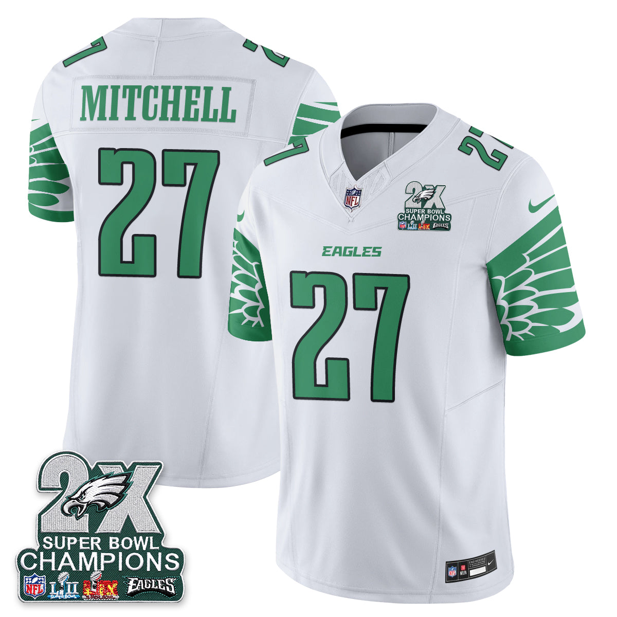 Philadelphia Eagles Fan Gear Vapor Jersey V3- Stitched