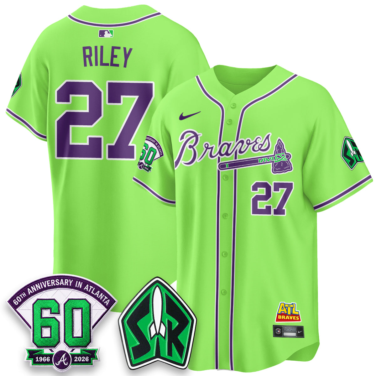 Atlanta Braves 60th Anniversary Space Ranger Edition Vapor Limited Jersey - All Stitched