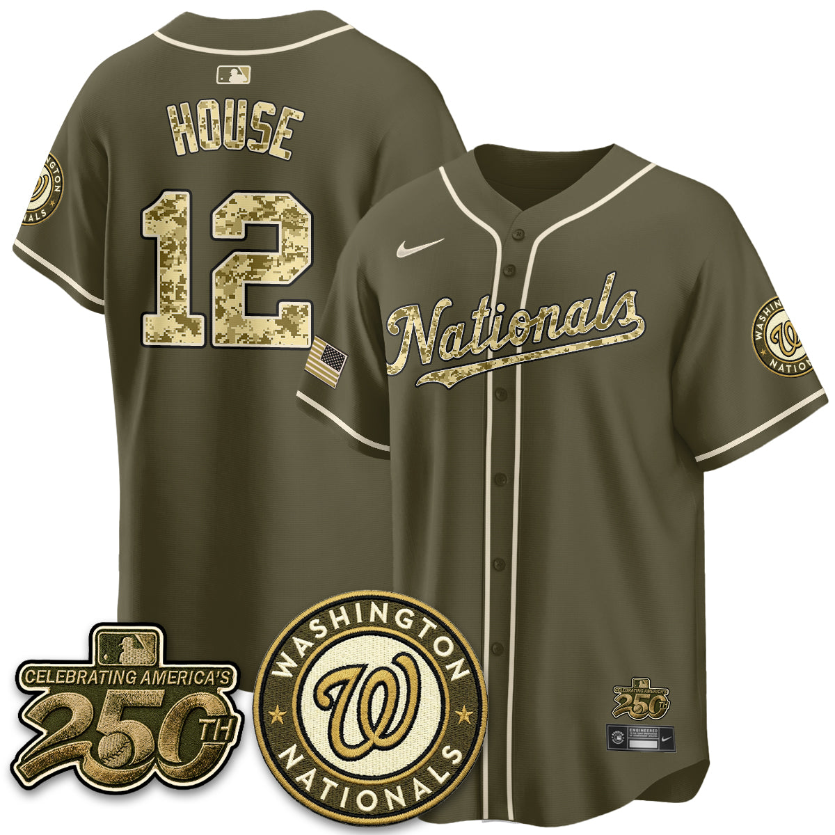 Washington Nationals Armed Force Day 2026 Vapor Limited Jersey - Stitched