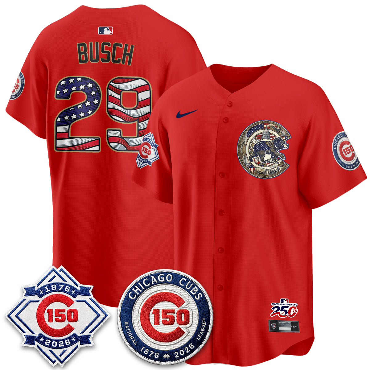 Chicago Cubs 2026 Independence Day USA Vapor Limited Jersey - Stitched