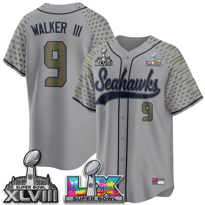 Seattle Seahawks S.Bowl Champs Baseball Vapor Jersey - Stitched