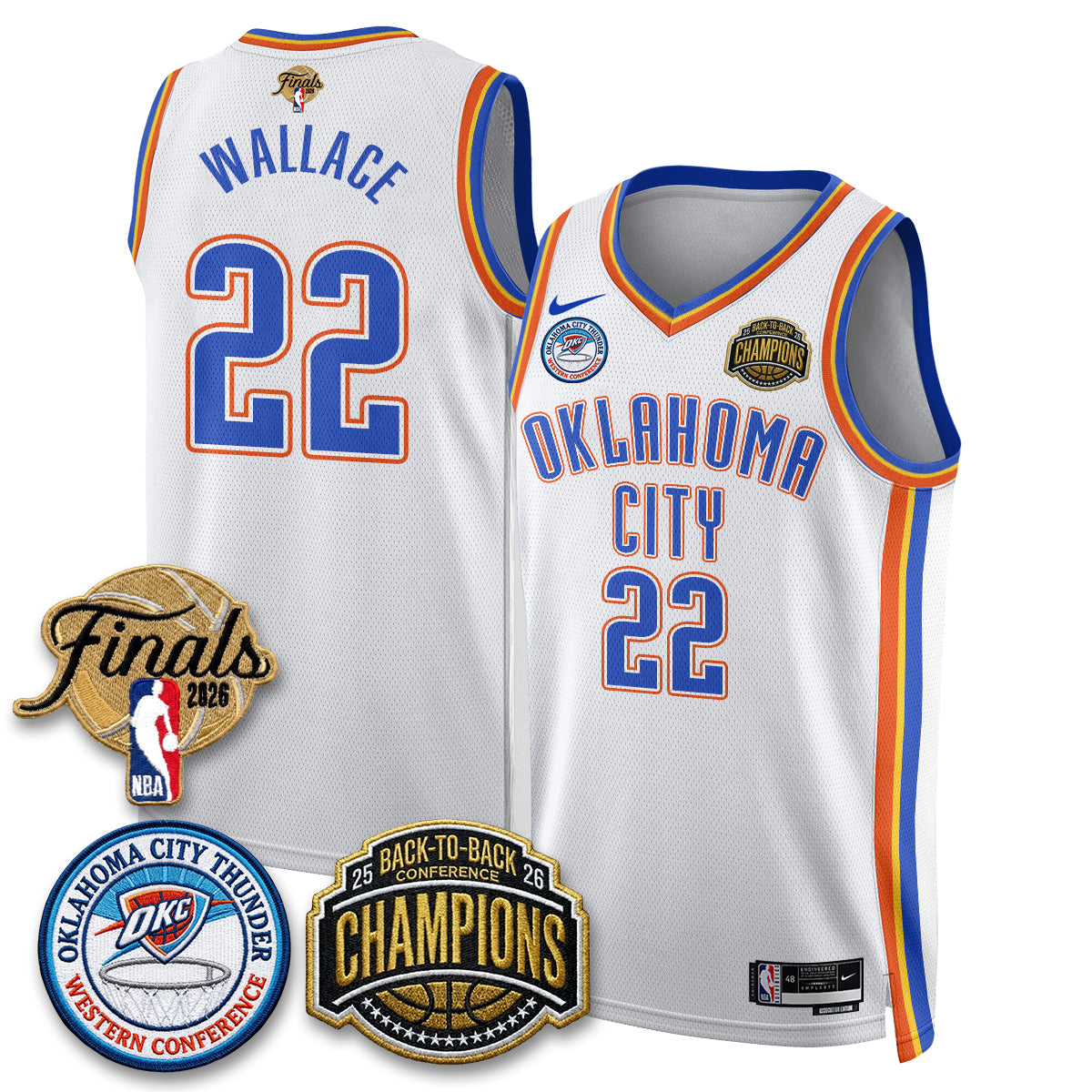 Oklahoma City Thunder 2026 NBA Western Conference Champions Vapor Jersey - Stitched