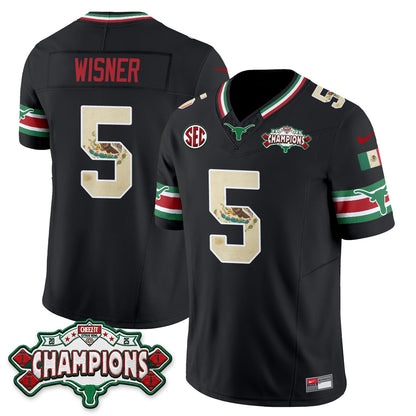 Texas Longhorns Mexico Edition Vapor Jersey - Stitched-NQD