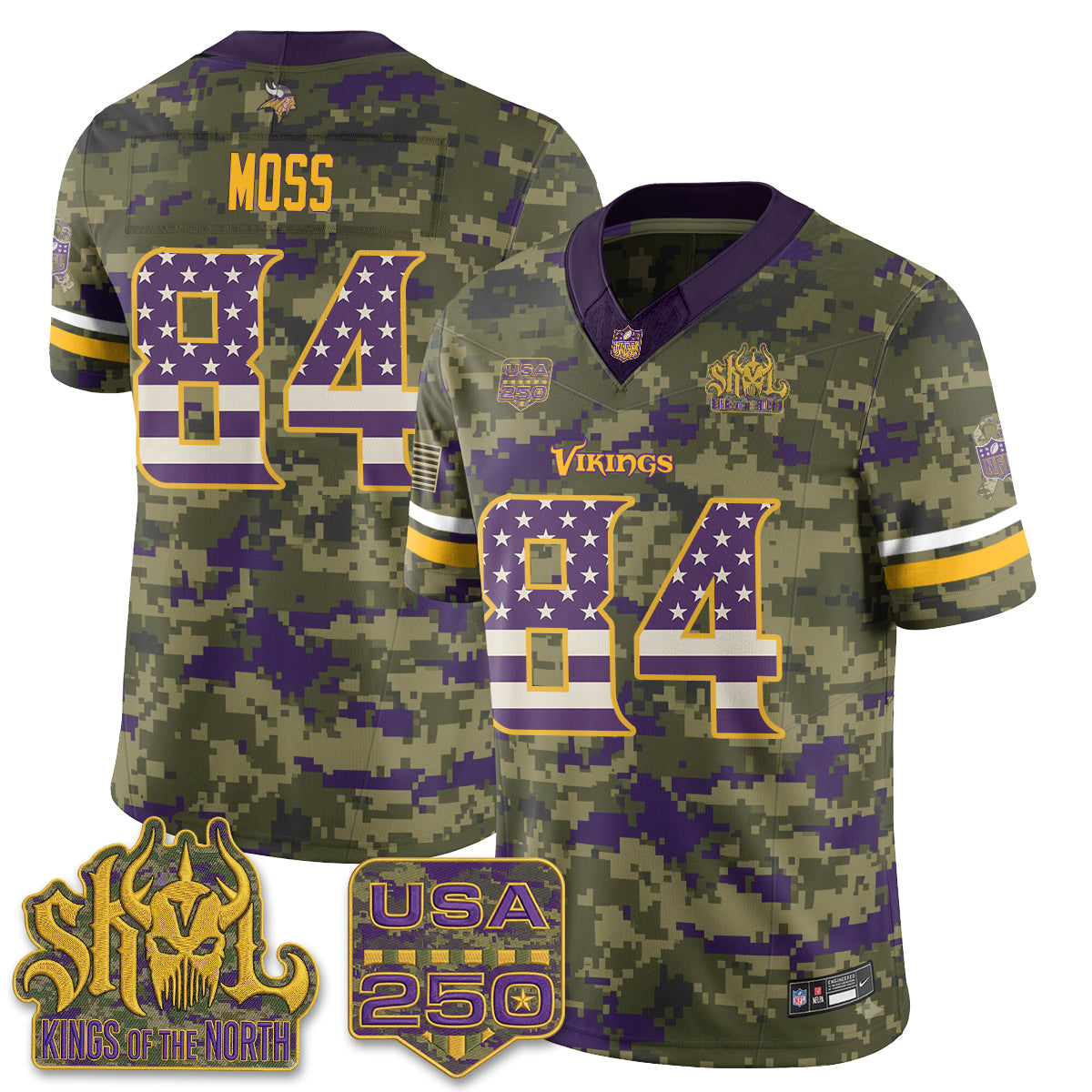 Minnesota Vikings 2026 Salute to Service Edition Vapor Jersey - Stitched