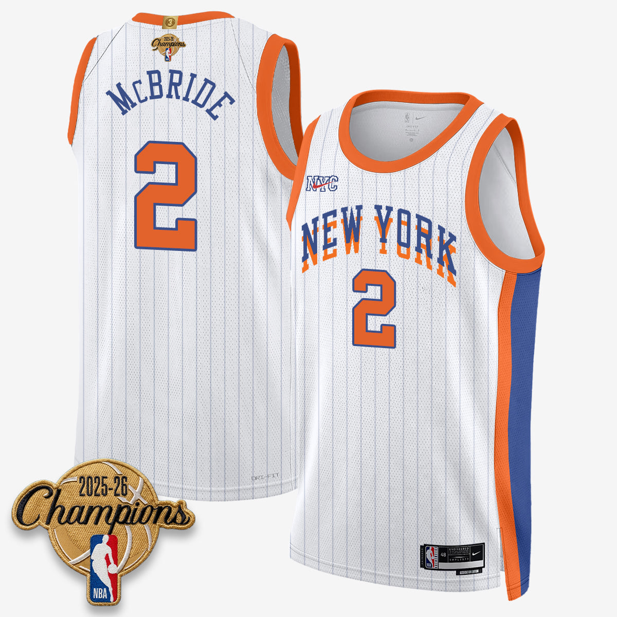 New York Knicks 2026 Basketball Champions Vapor Jersey V2- Stitched