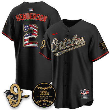 Baltimore Orioles 2026 Independence Day USA Vapor Limited Jersey - Stitched