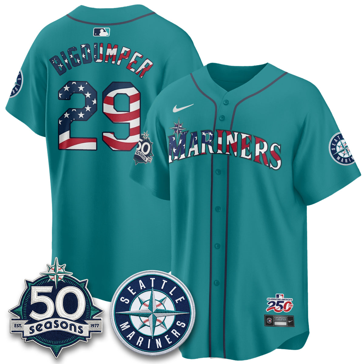 Seattle Mariners Americana 2026 Vapor Limited Jersey - Stitched