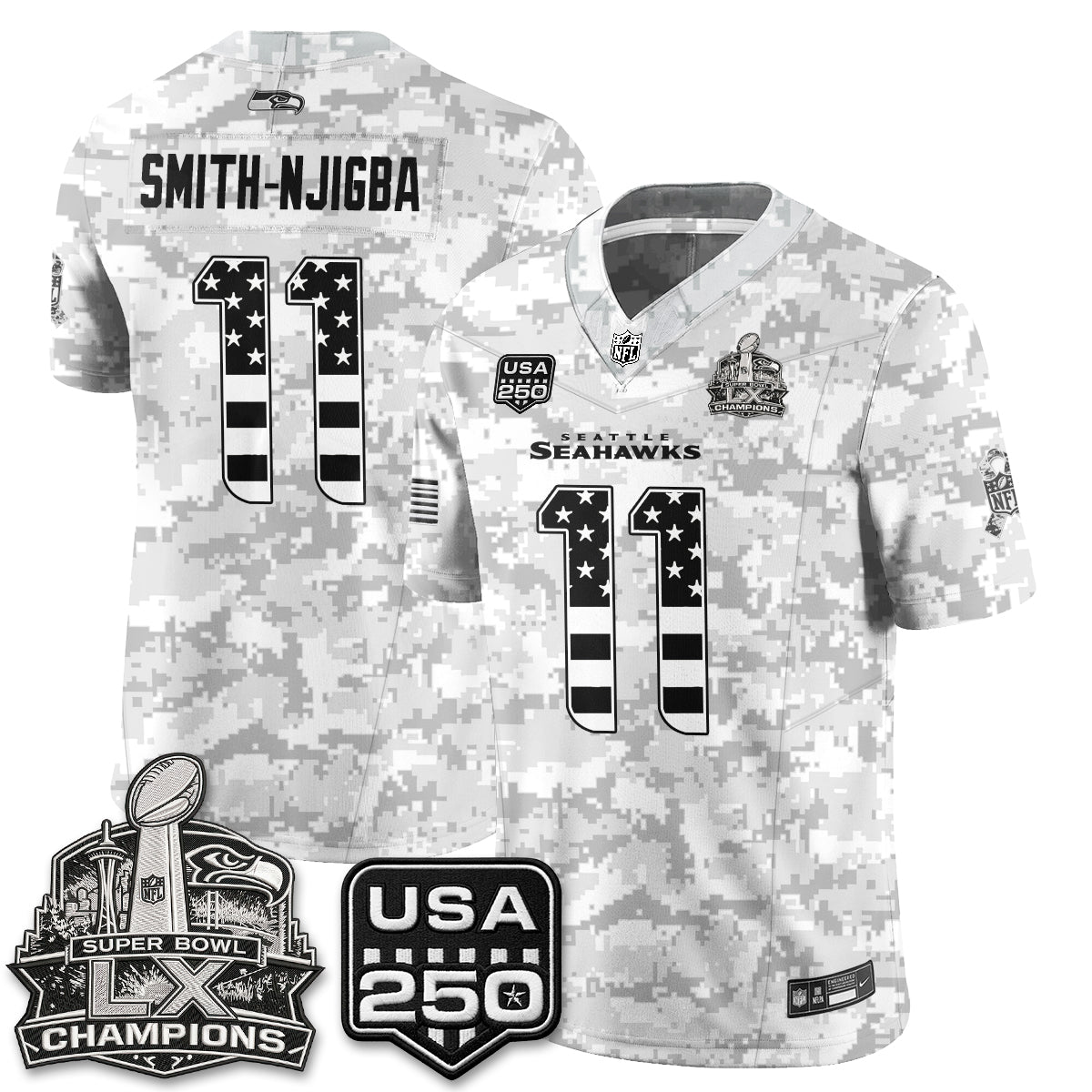 Seattle Seahawks 2026 Salute to Service Edition Vapor Jersey - Stitched-NQD