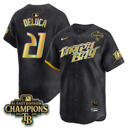 Tampa Bay Rays 2026 AL East Champs Gold Edition Vapor Jersey - Stitched-NQD