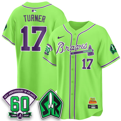 Atlanta Braves 60th Anniversary Space Ranger Edition Vapor Limited Jersey - All Stitched