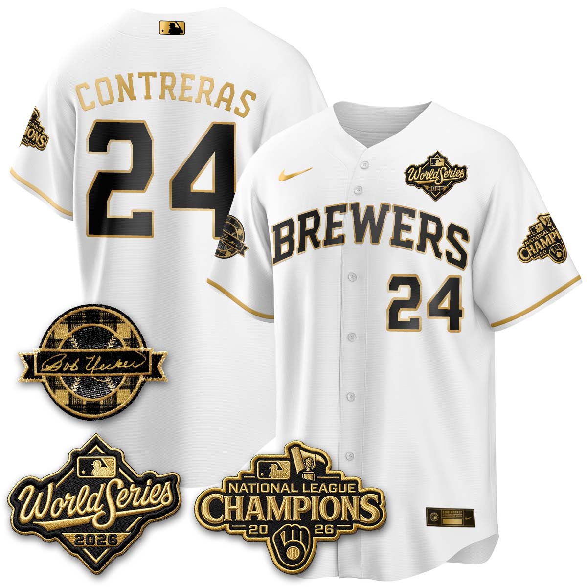 MIL 2026 NL Champions - Uecker Patch Vapor Jersey - Stitched -NQD (TT)