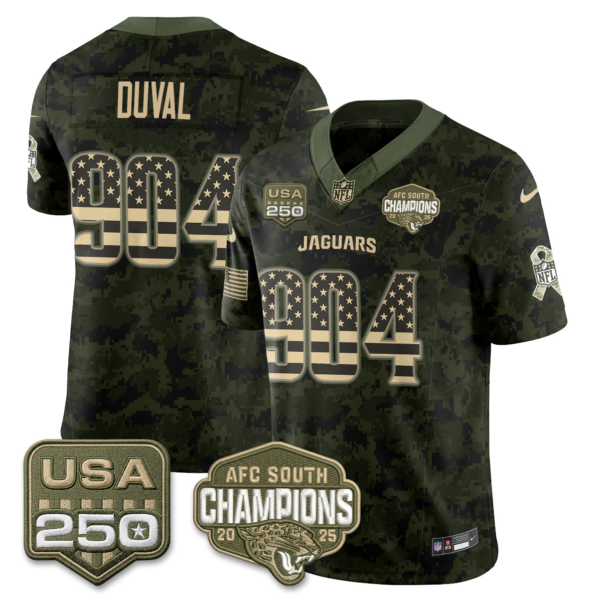 Jacksonville Jaguars 2026 Salute to Service Vapor Jersey - Stitched