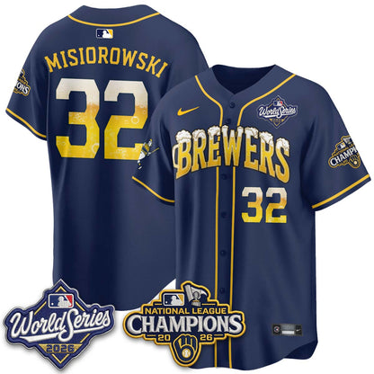 Milwaukee Brewers "Pitcher & Pint" WS26 & 2026 NL Champions Vapor Jersey - Stitched (V2)