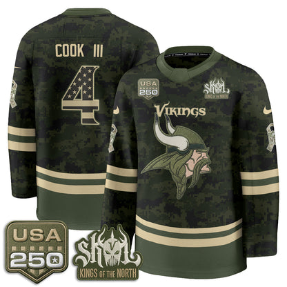 MIN 2026 Salute To Service Edition Hockey Jersey - Printed
