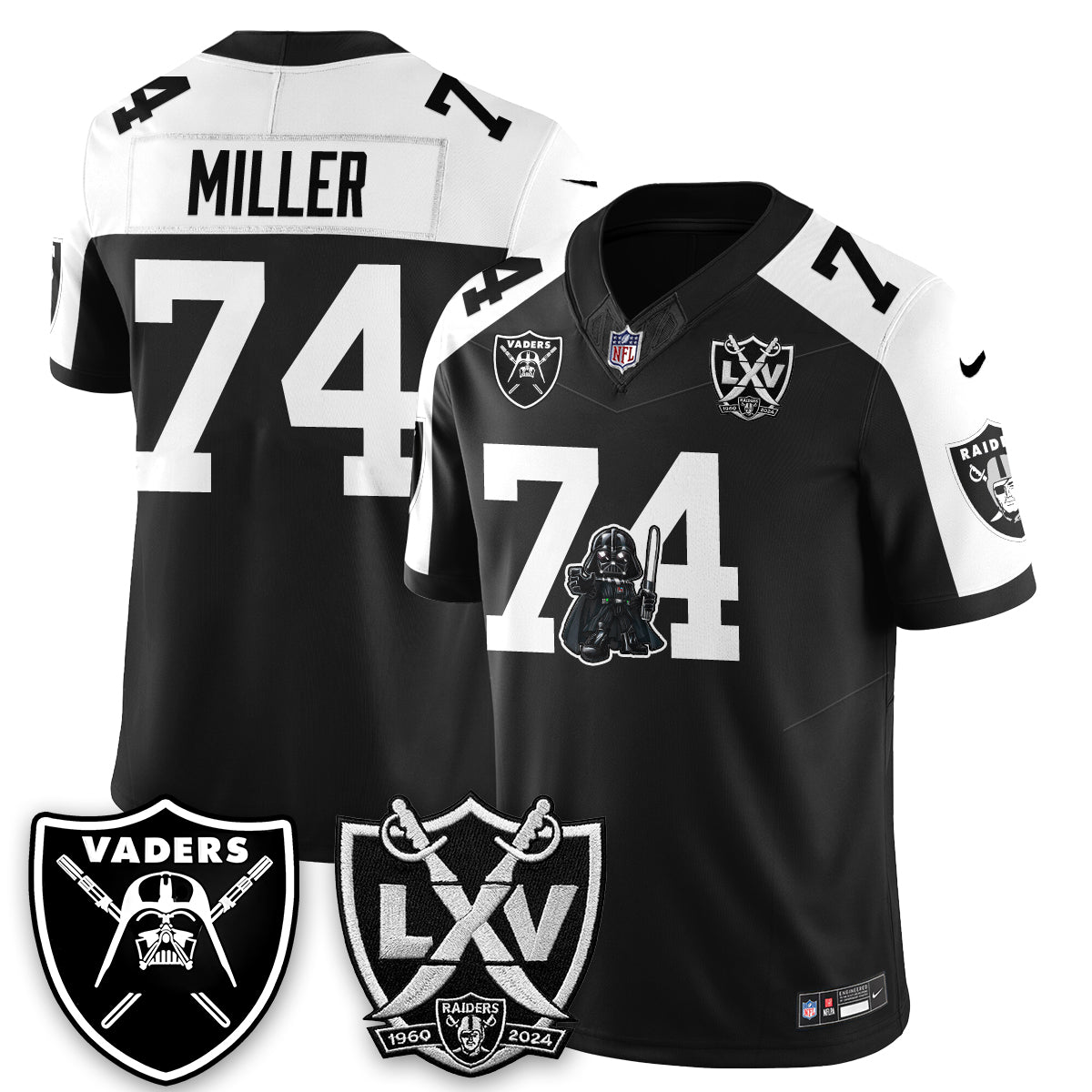 Las Vegas Raiders x Dark Lord Edition Vapor Jersey - Stitched