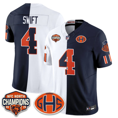 Chicago Bears 2026 Rivalries Split Edition Vapor Jersey - Stitched