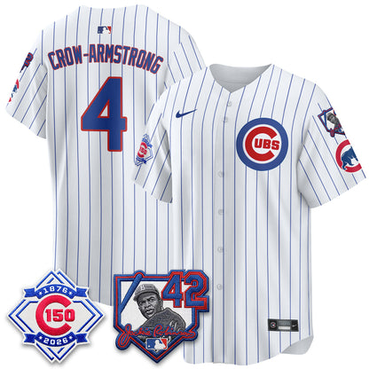 CHC 150th Anniversary & Jackie Robinson Day Patch Vapor Premier Limited Jersey - Stitched