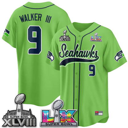 Seattle Seahawks S.Bowl Champs Baseball Vapor Jersey - Stitched