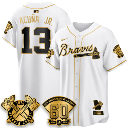 Atlanta Braves 60th Anniversary Silver Edition Vapor Limited Jersey - All Stitched