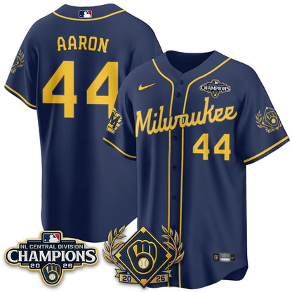 Milwaukee Brewers 2026 NL Division Champs Vapor Jersey - Stitched