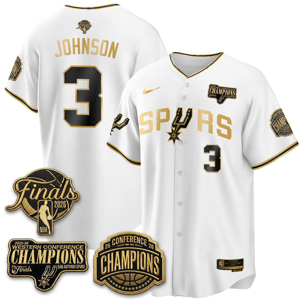 San Antonio Spurs 2026 Basketball Finals Vapor Special Jersey - Stitched