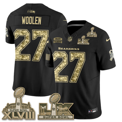 Seattle Seahawks 2026 Salute to Service V2 Vapor Jersey - Stitched