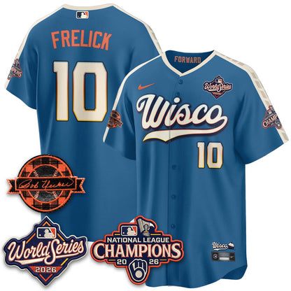 MIL 2026 NL Champions - Bob Uecker Patch Vapor Jersey - Stitched-NQD.