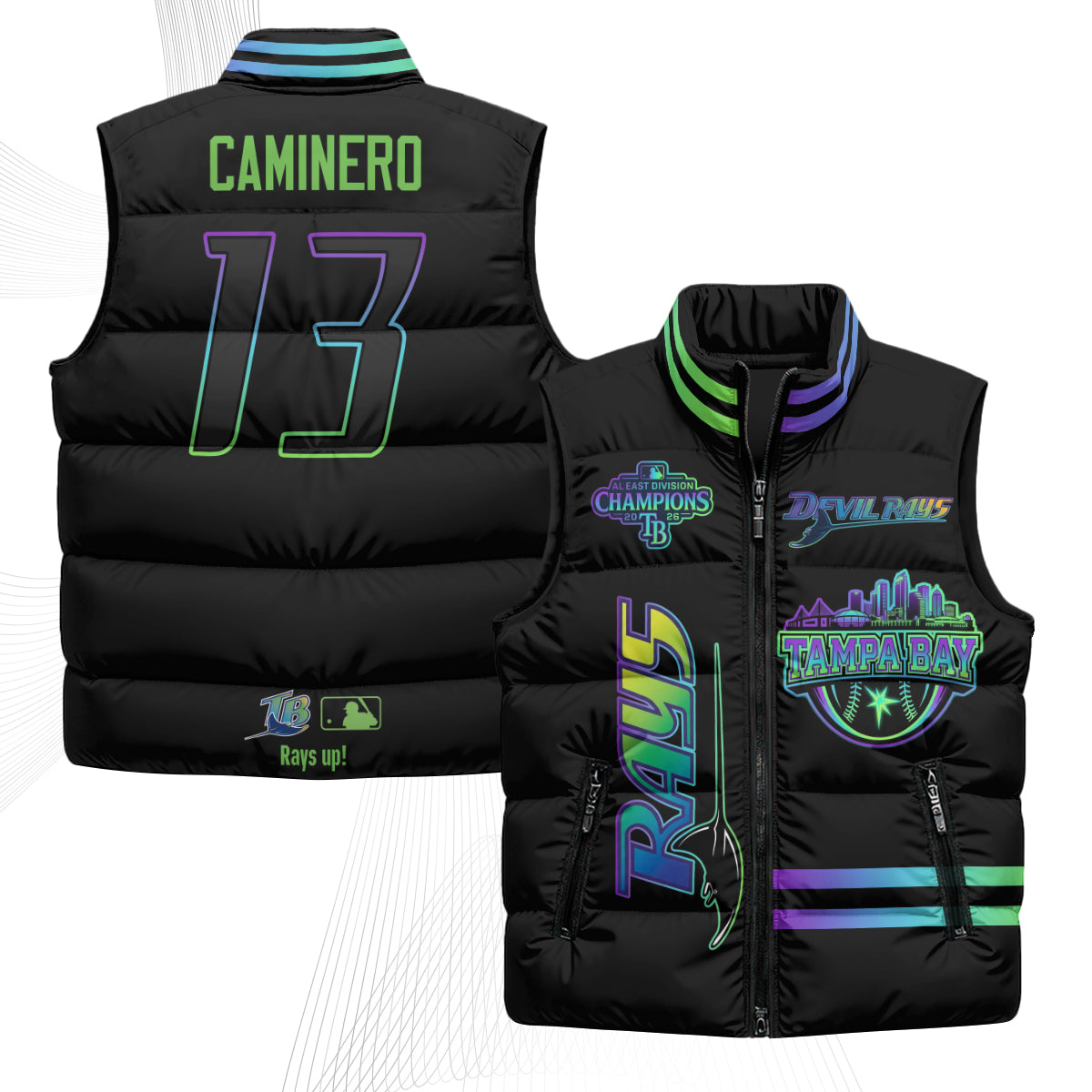 Tampa Bay Rays "Devil Rays" Puffer Vest - Printed