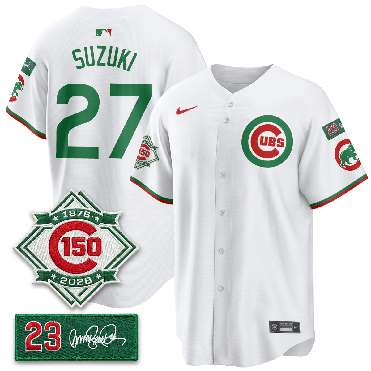 CHC Limited Mexico Jersey - 150th Anniversary + Ryne Sandberg Tribute Patch Stitched