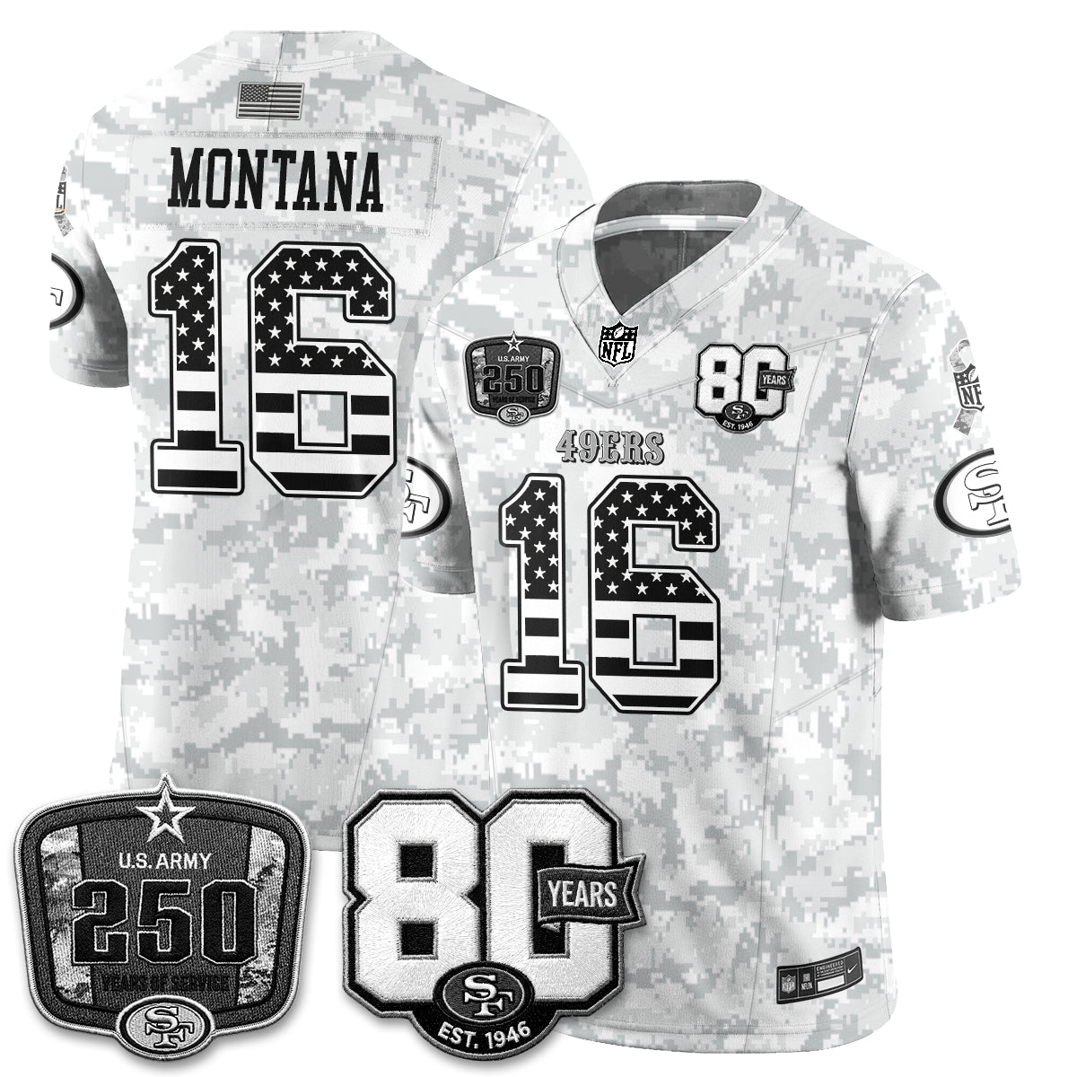 San Francisco 49ers 2026 Salute to Service Edition Vapor Jersey V2- Stitched-NQD
