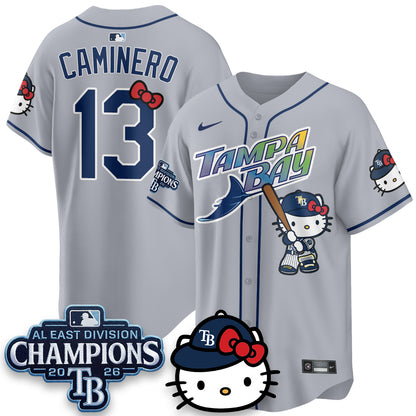 Tampa Bay Rays x Meow KT 2026 AL East Champs Vapor Jersey - Stitched-NQD