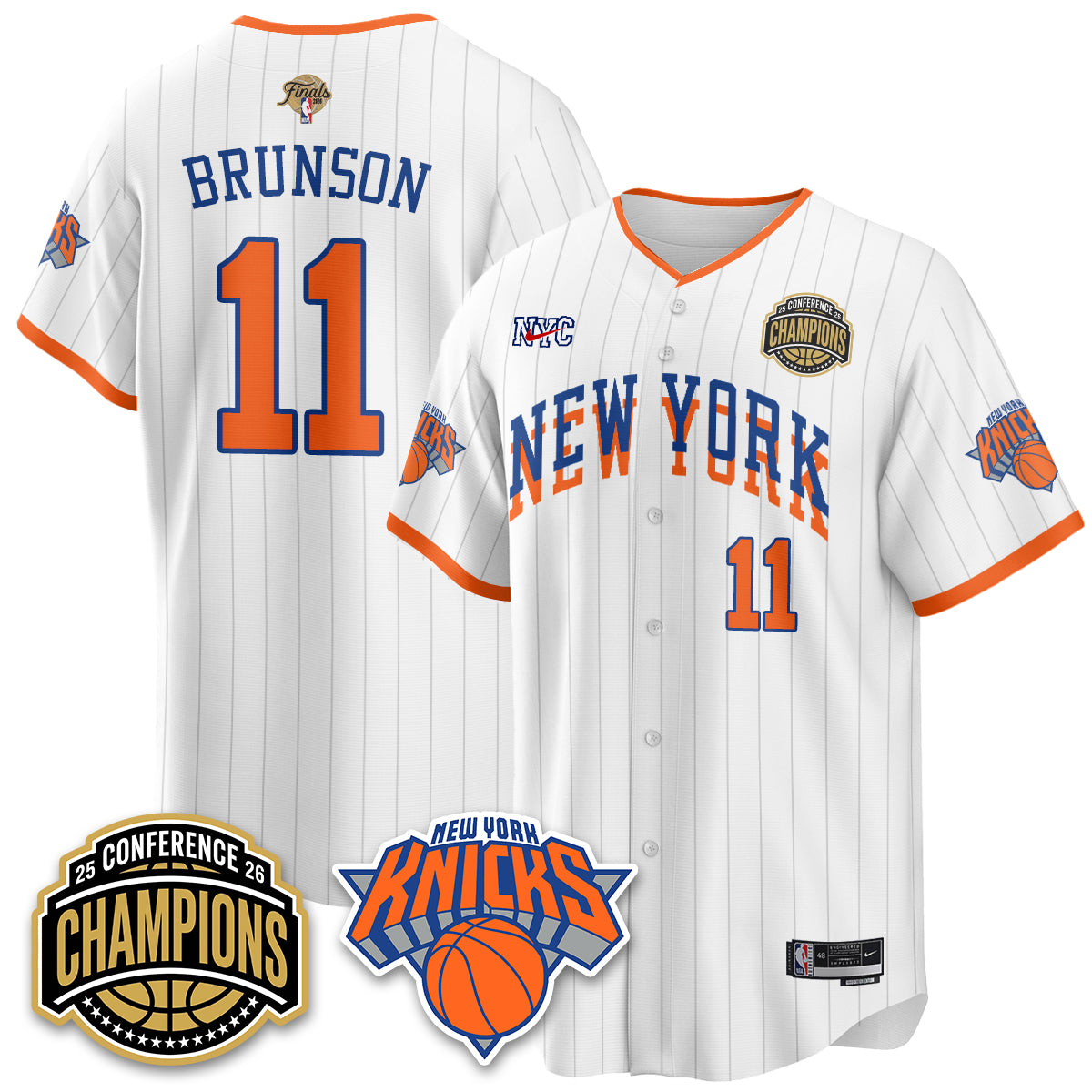 New York Knicks 2026 NBA Finals Vapor City Edition Jersey V2- Stitched