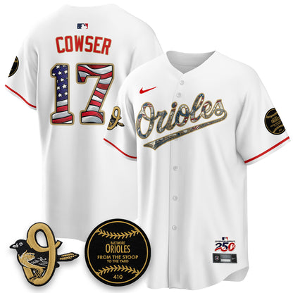 Baltimore Orioles 2026 Independence Day USA Vapor Limited Jersey - Stitched