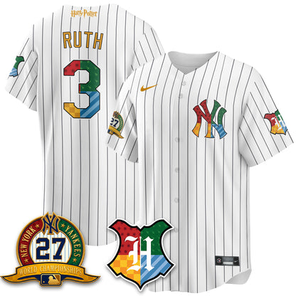 New York Yankees x "The Lightning Bolt Wizard" Edition Vapor Jersey- Stitched